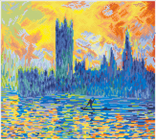 LONDON PARLIAMENT IN WINTER (APRES MONET)