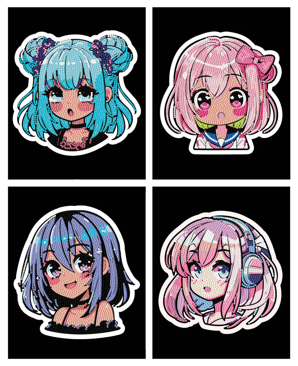 NEON ANIME GIRLS 4PK