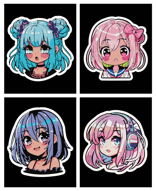 NEON ANIME GIRLS 4PK