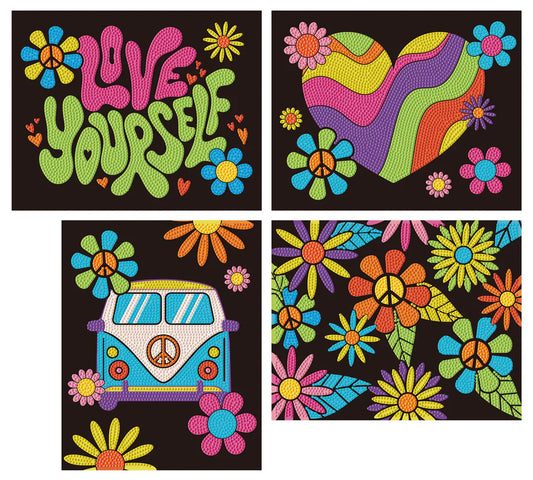 NEON PEACE & LOVE 4PK