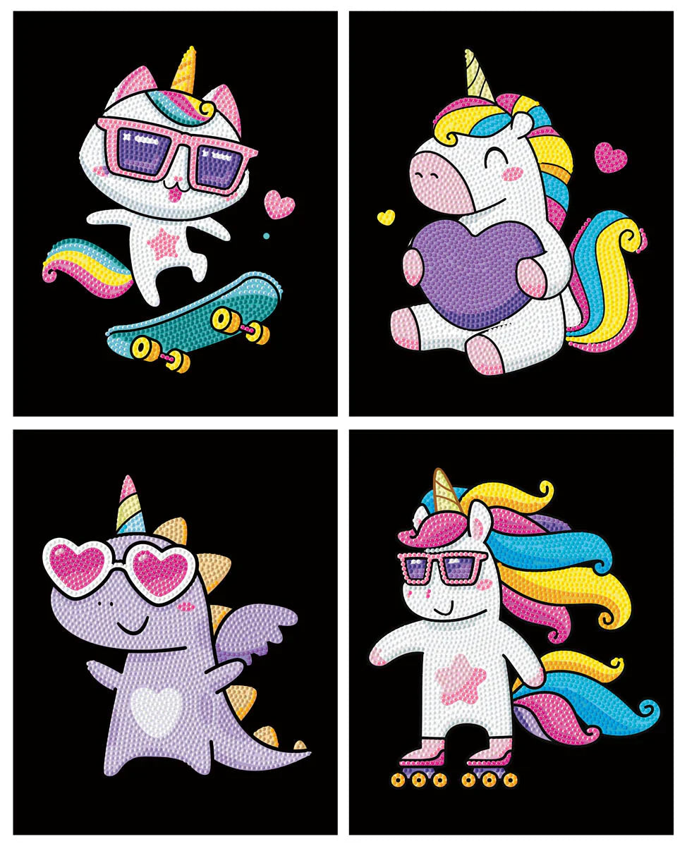 NEON UNICORNS 4PK